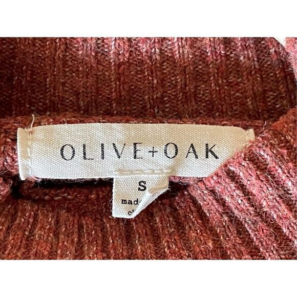 S1 Olive + Oak 2 Tone Terracotta Cowl Neck Sweater Size Small - Picture 3 of 6